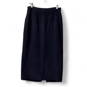 Vintage‎ Chaus Navy Silk Maxi Skirt